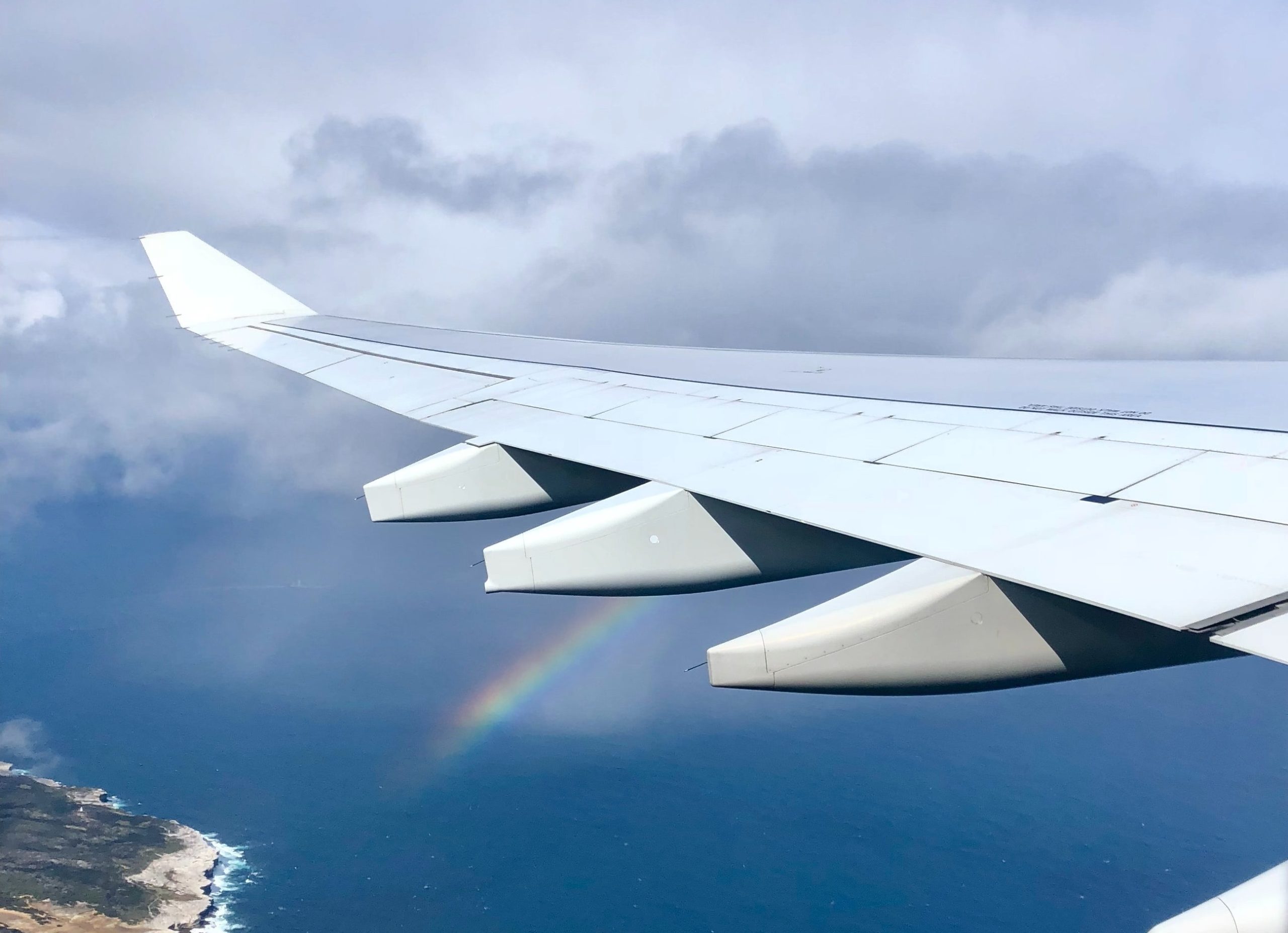 Plane wing during flight