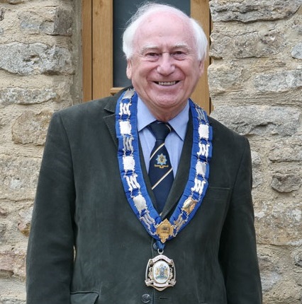 Cllr David Turner wearing the Chair's chains of office