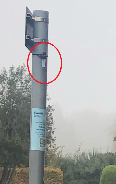 monitoring diffuser tube on a pole