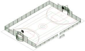 Graphic of Great Coxwell's MUGA plans