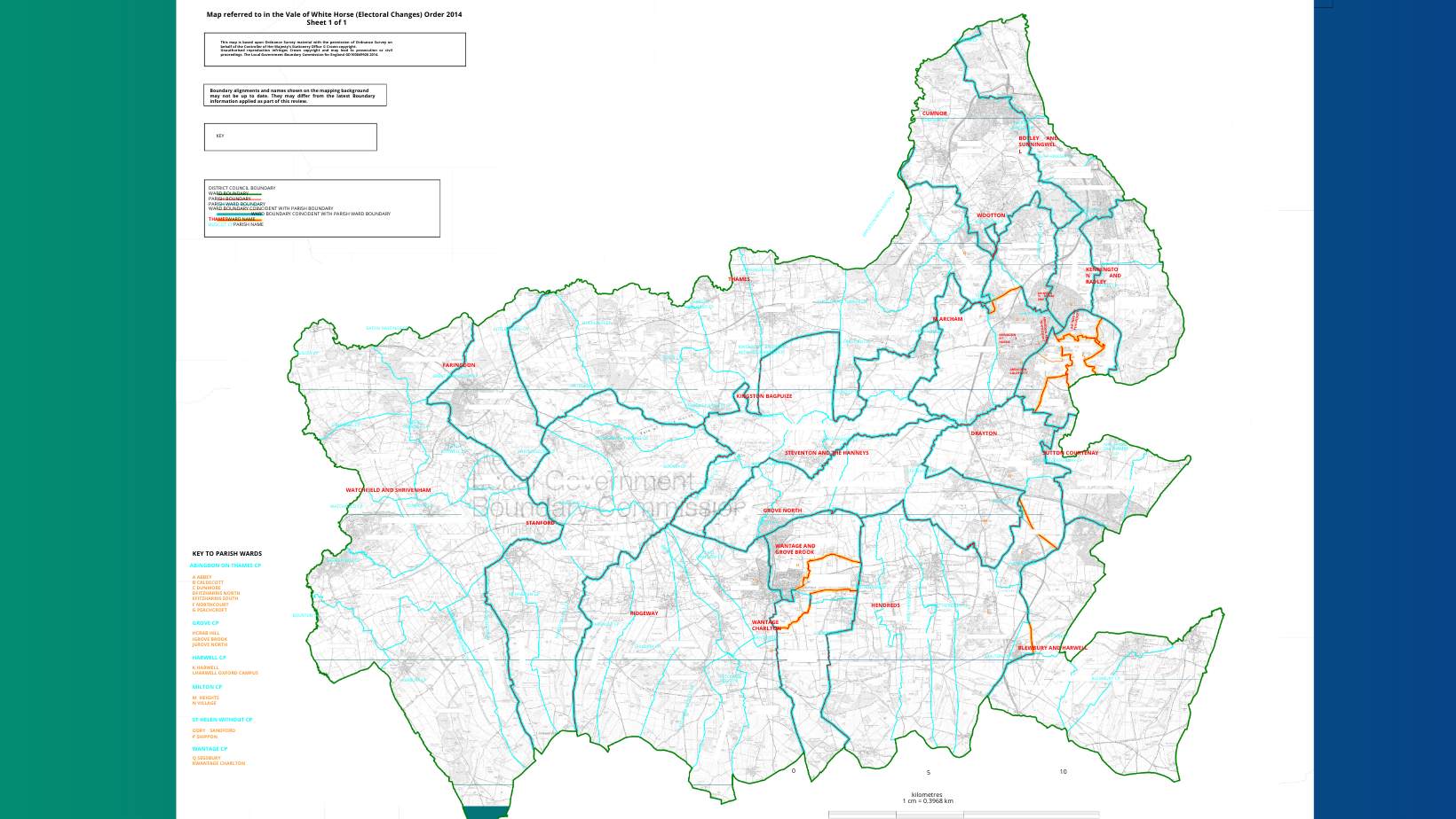 A detailed map of the Vale of White Horse