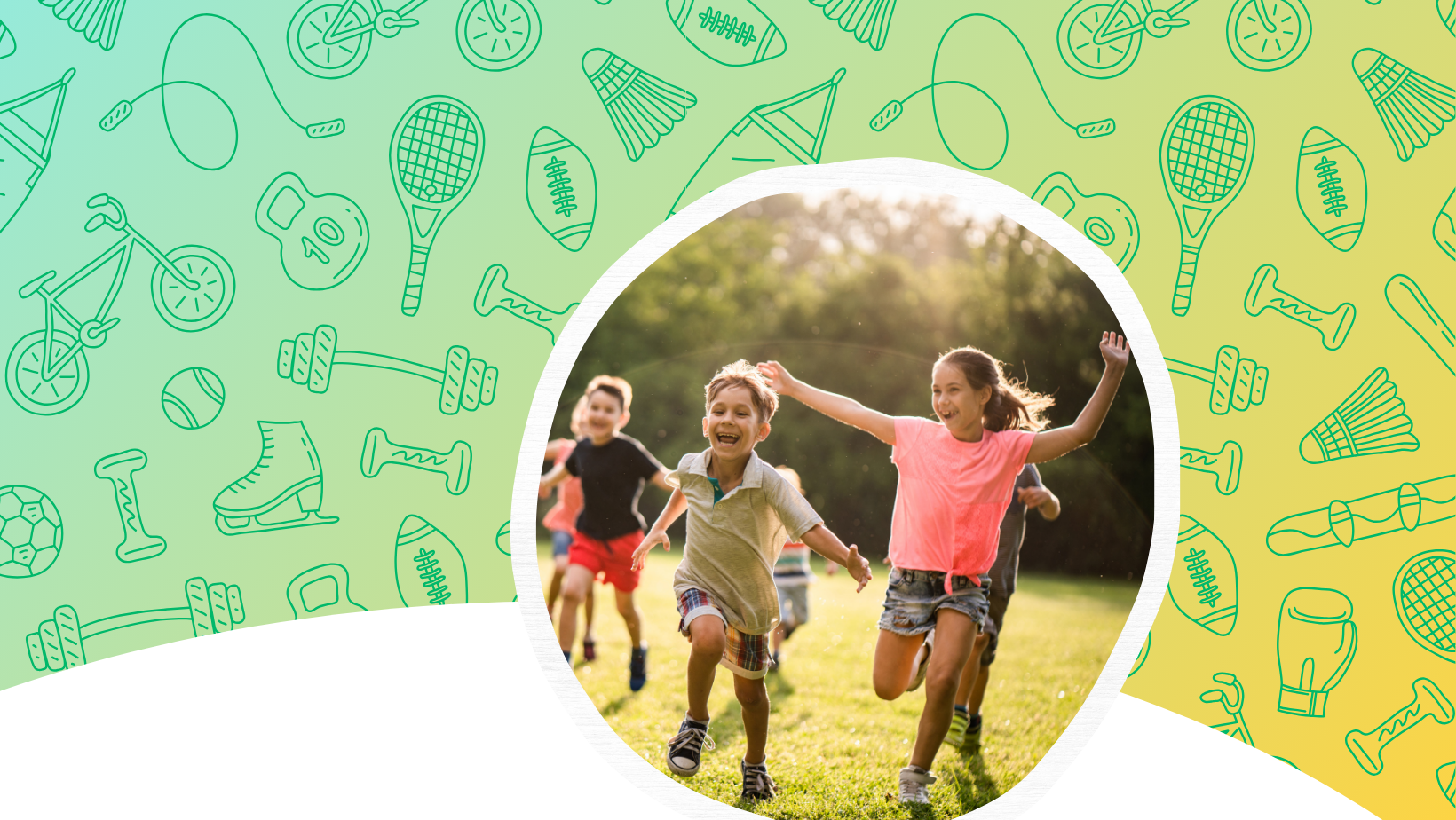 A image of children running outdoors